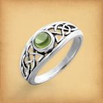 Silver Celtic Peridot Ring - RSS-268