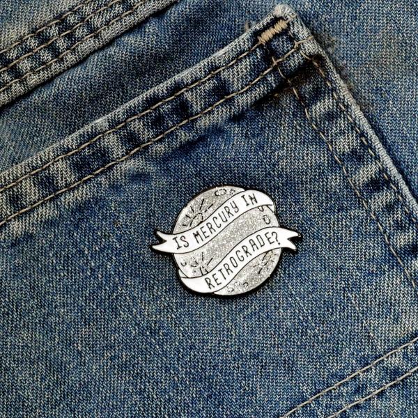 Mercury Retrograde Enamel Pin - PIN-176 picture