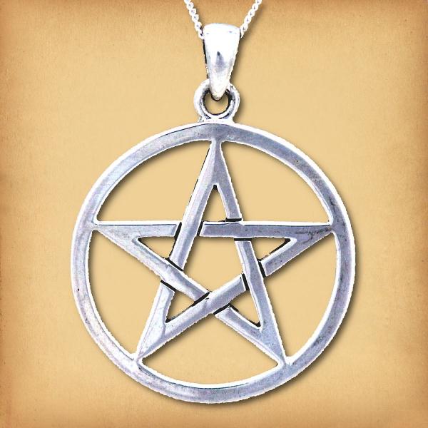 Silver Large Pentacle Pendant - *Clearance* - PSS-440 picture