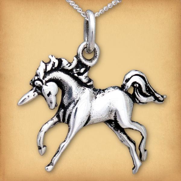 Silver Unicorn Pendant - PSS-128