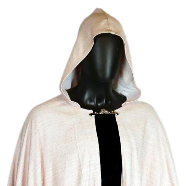 Pale Pink Full Circle Cloak with Hood and Pockets - CLK-224