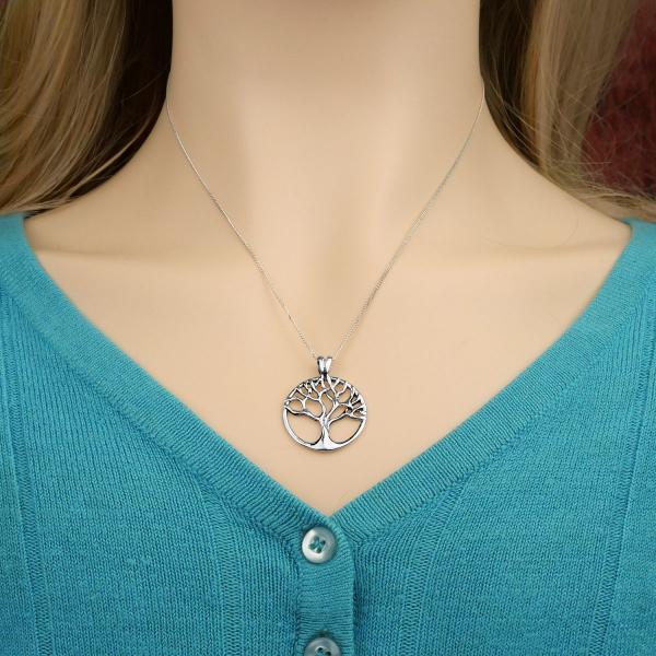 Silver Tree Pendant - PSS-9234 picture