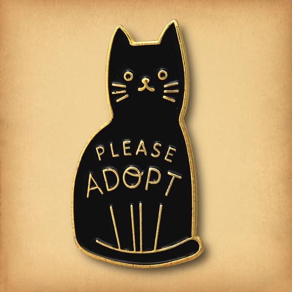 "Please Adopt" Enamel Pin - PIN-058 picture