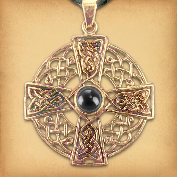 Bronze Irish Cross Pendant - PBZ-719