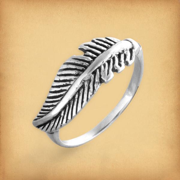 Silver Feather Ring - RSS-2965 picture