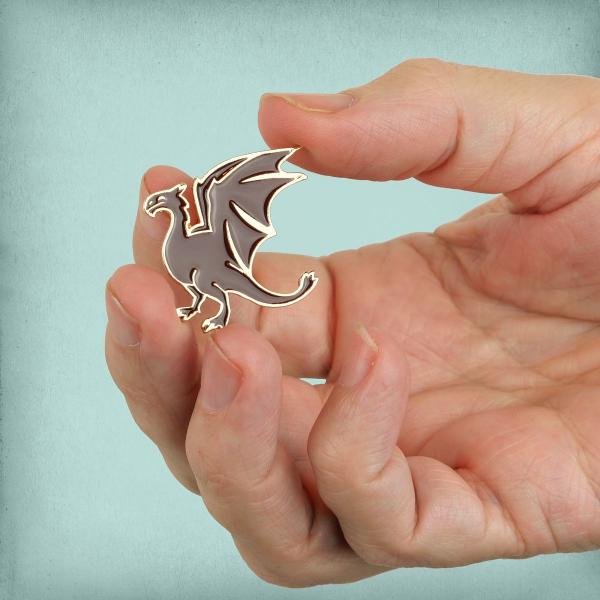 Brown Dragon Enamel Pin - PIN-184 picture