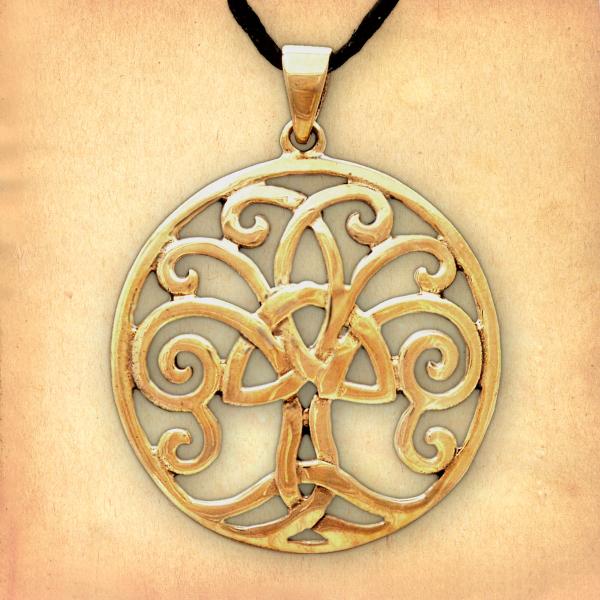 Bronze Triquetra Tree Pendant - PBZ-358