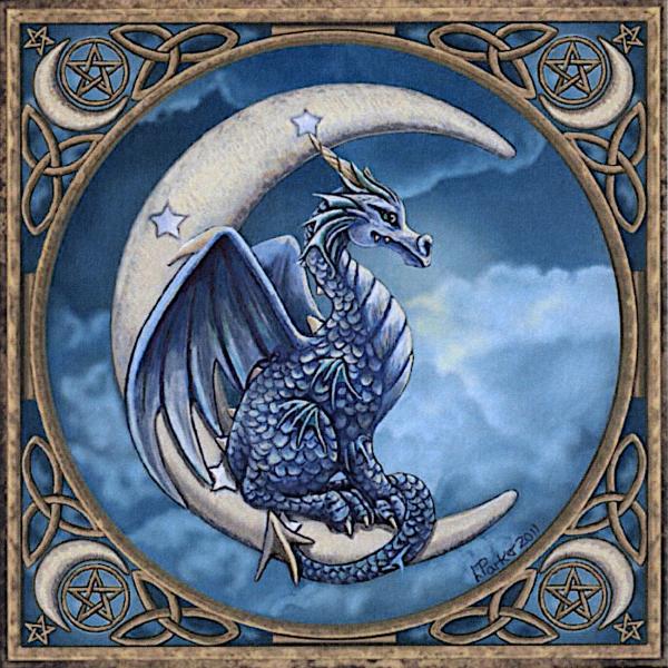 Moon Dragon Cross Stitch Pattern - SHP-051