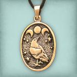 Raven Moon Bronze Pendant - PBZ-456