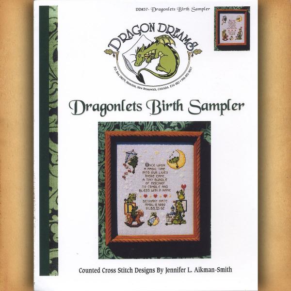 Dragonlet's Birth Sampler Cross Stitch Pattern - SDD-037 picture