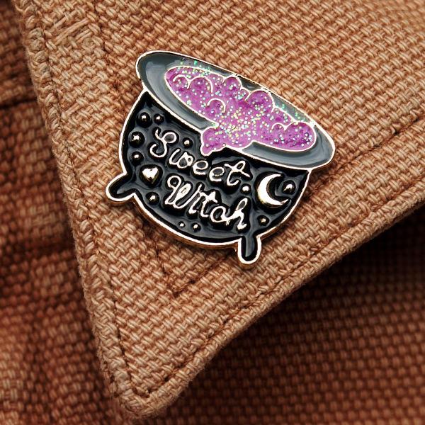 "Sweet Witch" Cauldron Enamel Pin - PIN-028 picture