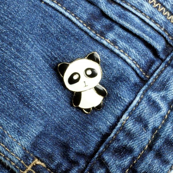 Cute Panda Enamel Pin - PIN-100 picture
