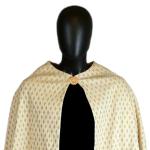Cream Diamond Half Circle Cloak with Pockets - CLK-191