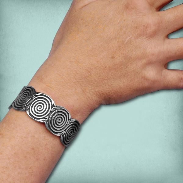 Celtic Spirals Pewter Bracelet - BRC-206 picture