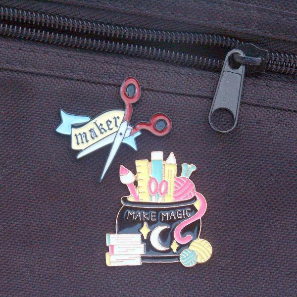 "Make Magic" Cauldron Enamel Pin - PIN-034 picture