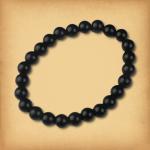 Black Obsidian Bead Bracelet - BRC-205