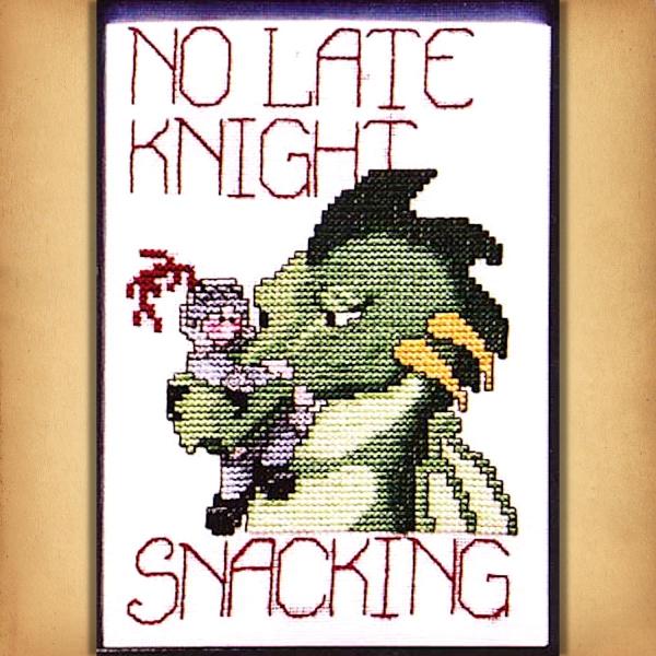 "No Late Knight Snacking" Cross Stitch Pattern - SDD-080 picture