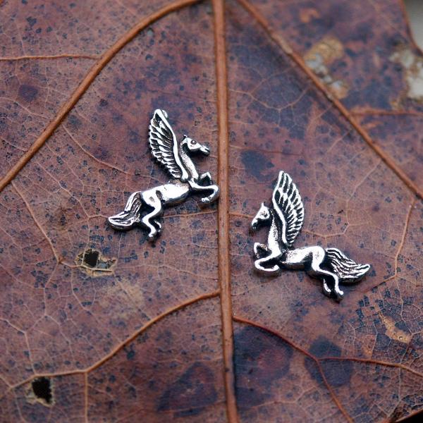 Silver Pegasus Post Earrings - ESS-160 picture