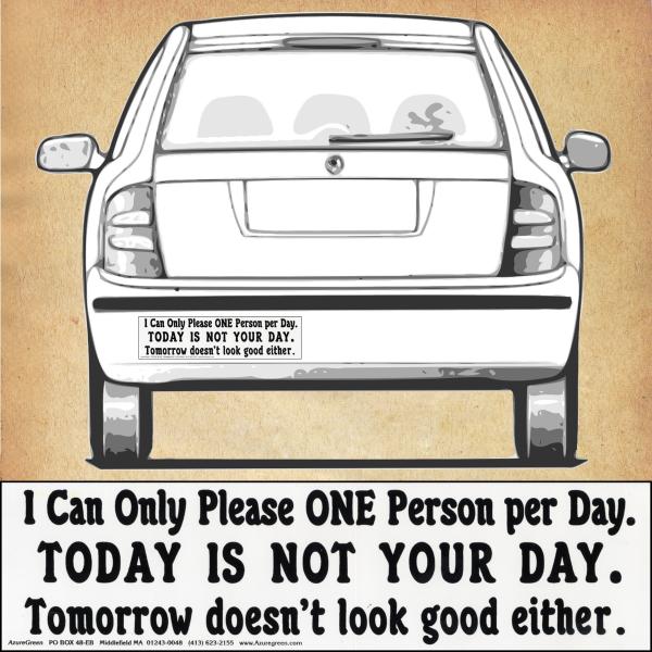 "I can only please ONE person&hellip;" Bumper Sticker - BMP-210