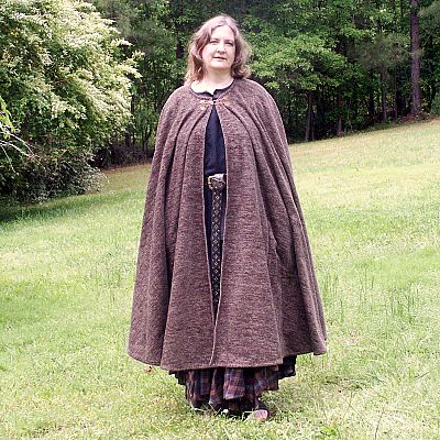 Charcoal Grey Full Circle Cloak with Pockets - CLK-092 picture