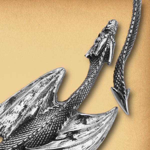 Silver Legendary Dragon Necklace - NEC-G100