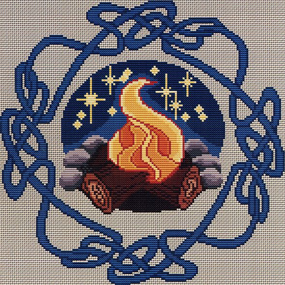 Beltane Bonfire Cross Stitch Pattern - SIA-246 picture