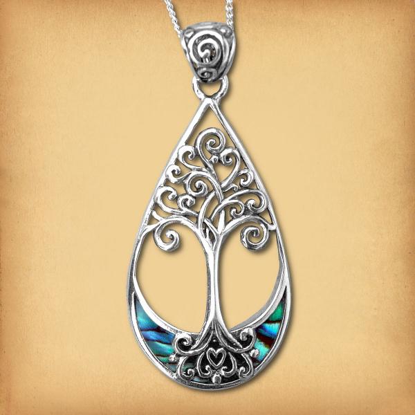 Silver Teardrop Tree Pendant - PSS-G300 picture