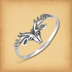 Silver Stag's Head Ring - RSS-2027