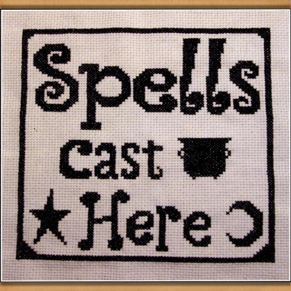 "Spells Cast Here" Cross Stitch Pattern - SIS-157 picture