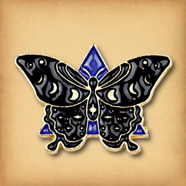 Midnight Moth Enamel Pin - PIN-186 picture