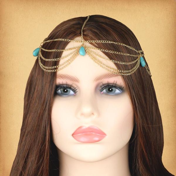 Turquoise Teardrop Fantasy Headpiece - TIK-A120 picture