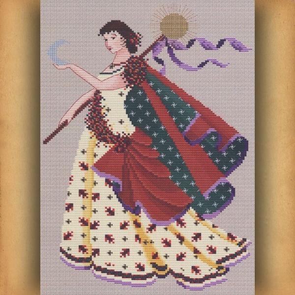 Dance of the Autumnal Equinox Cross Stitch Pattern - SWW-415