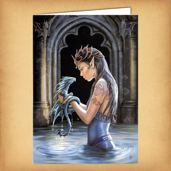Water Dragon Greeting Card - CRD-AN24 picture