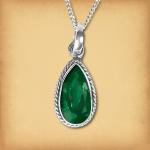 Silver Dragon&rsquo;s Tear Pendant - PSS-219