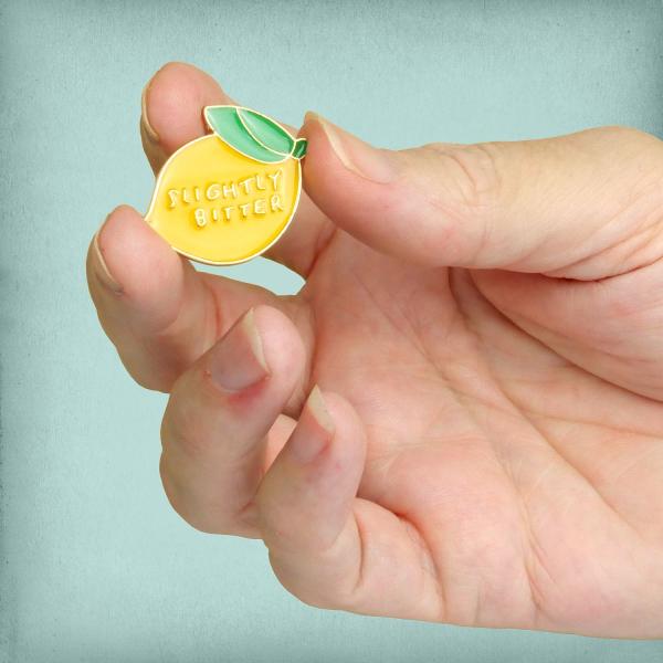 Slightly Bitter Lemon Enamel Pin - PIN-108 picture