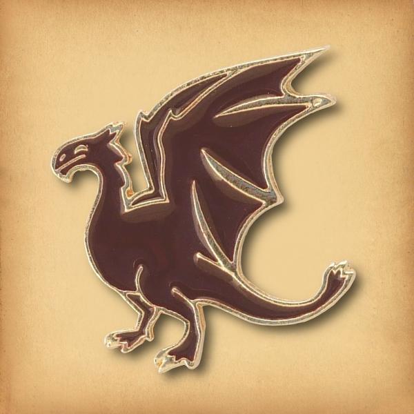 Brown Dragon Enamel Pin - PIN-184 picture