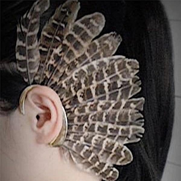 Natural Feather Ear Wrap - FTH-E01 picture