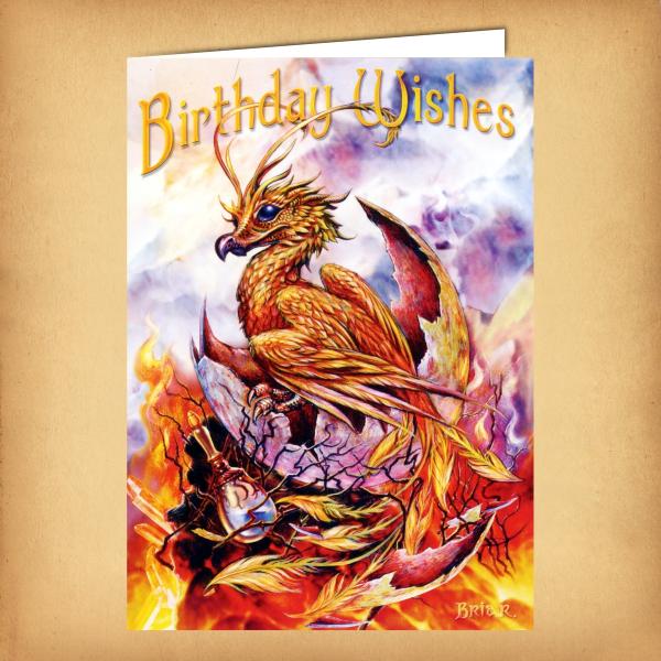 Phoenix Dragon Birthday Card - CRD-BM51