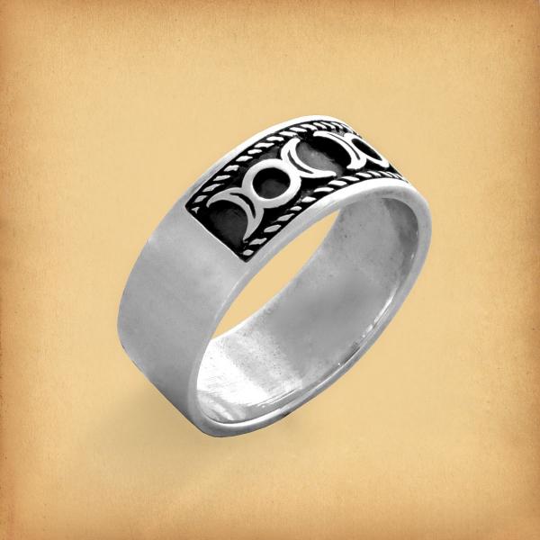 Silver Triple Moon Ring - RSS-278 picture