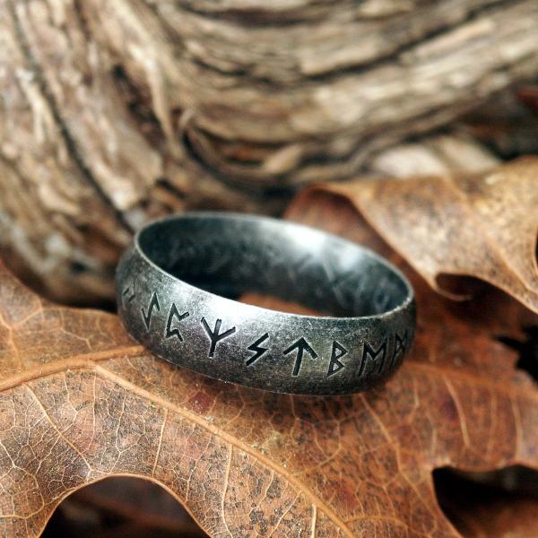 Stainless Steel Odin's Runes Ring - RST-A455 picture