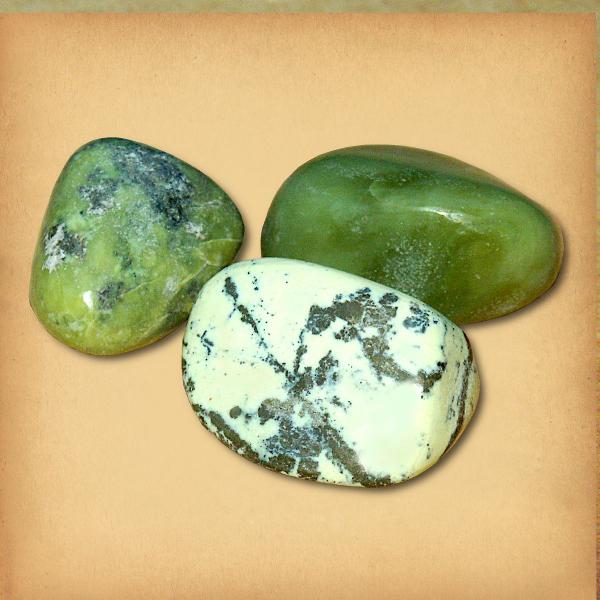 Serpentine Tumbled Gemstones - CRY-SER picture