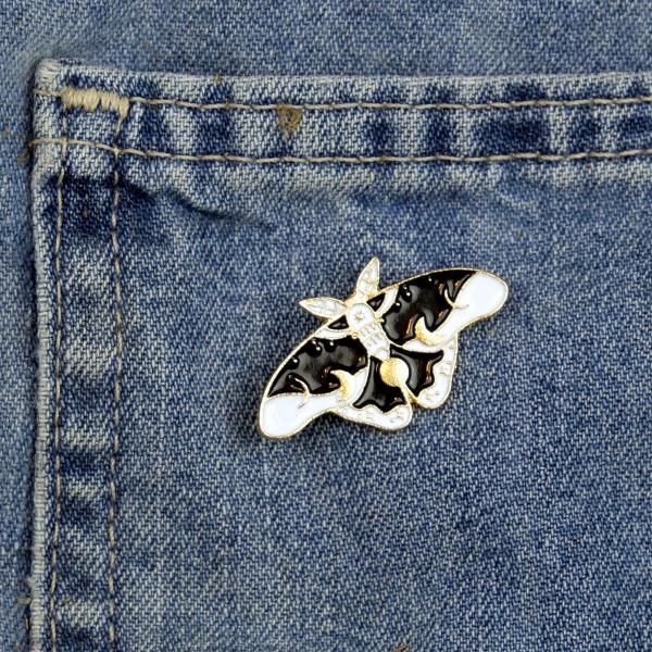 Twilight Moth Enamel Pin - PIN-190 picture