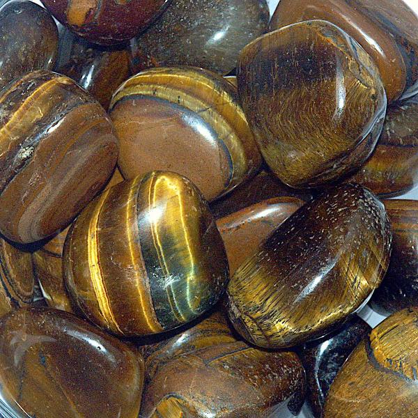 Tiger Eye Tumbled Gemstones - CRY-TIG