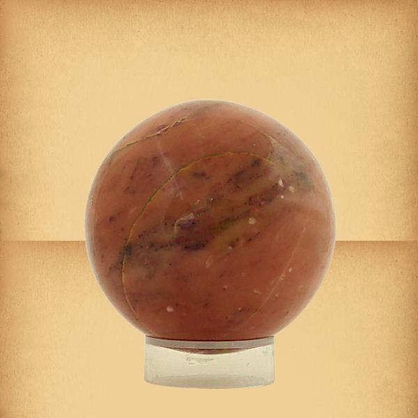Polished Peachy Pink Mystery Stone Sphere - GMS-009
