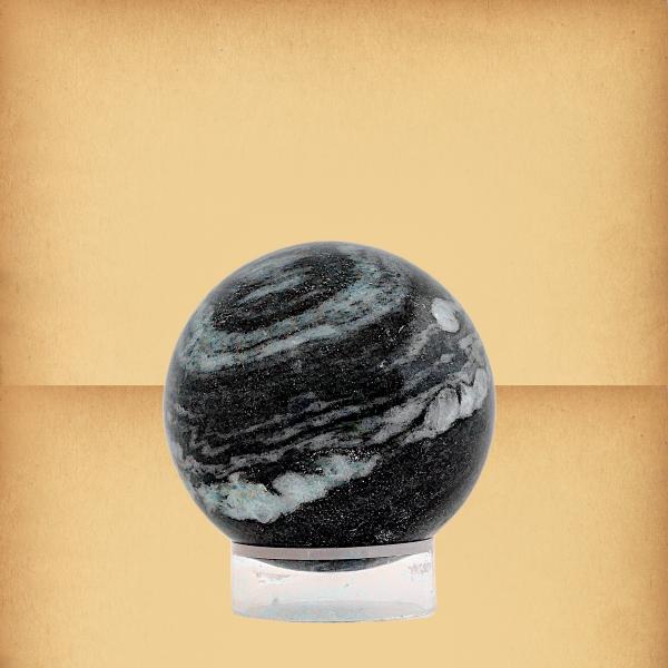 Polished Grey Banded Granite Sphere - GMS-004