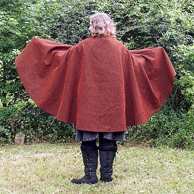 Dark Red Half Circle Cloak with Pockets - CLK-121 picture