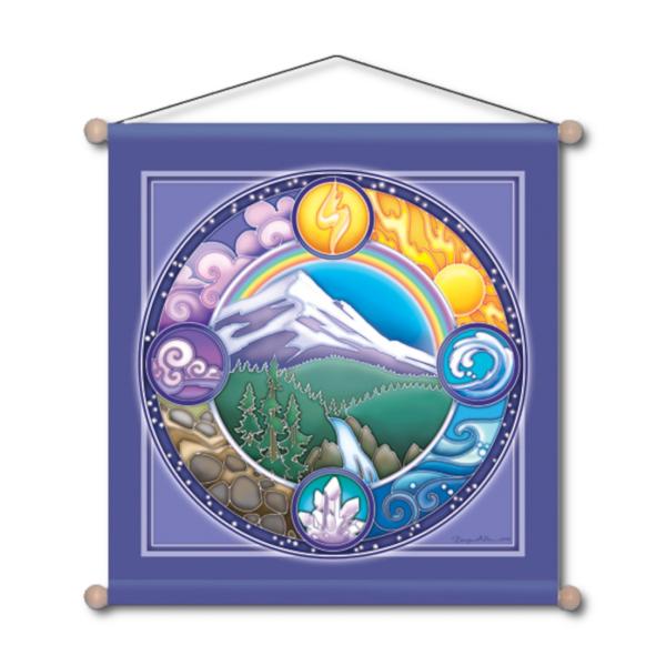 Rainbow Mountain Meditation Banner - BAN-MB07