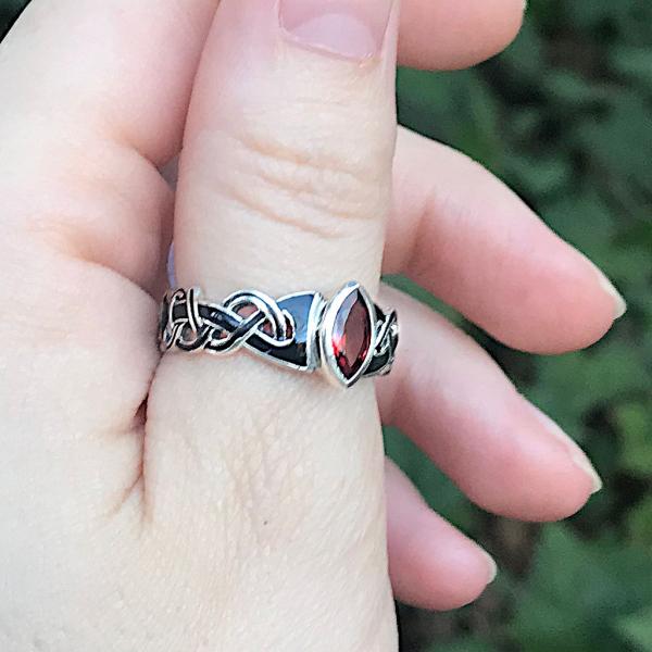 Silver Celtic Fire Ring - RSS-159 picture