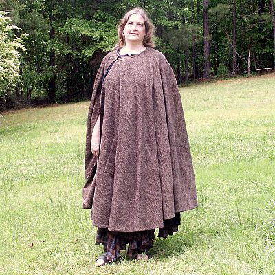 Charcoal Grey Full Circle Cloak with Pockets - CLK-092 picture