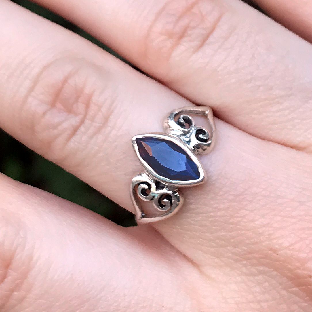 Silver Ocean Depths Ring - RSS-2096 picture